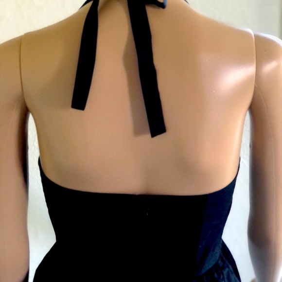 Mini Dress, All black, Flare Double Ruffle Design - Picture 5 of 7